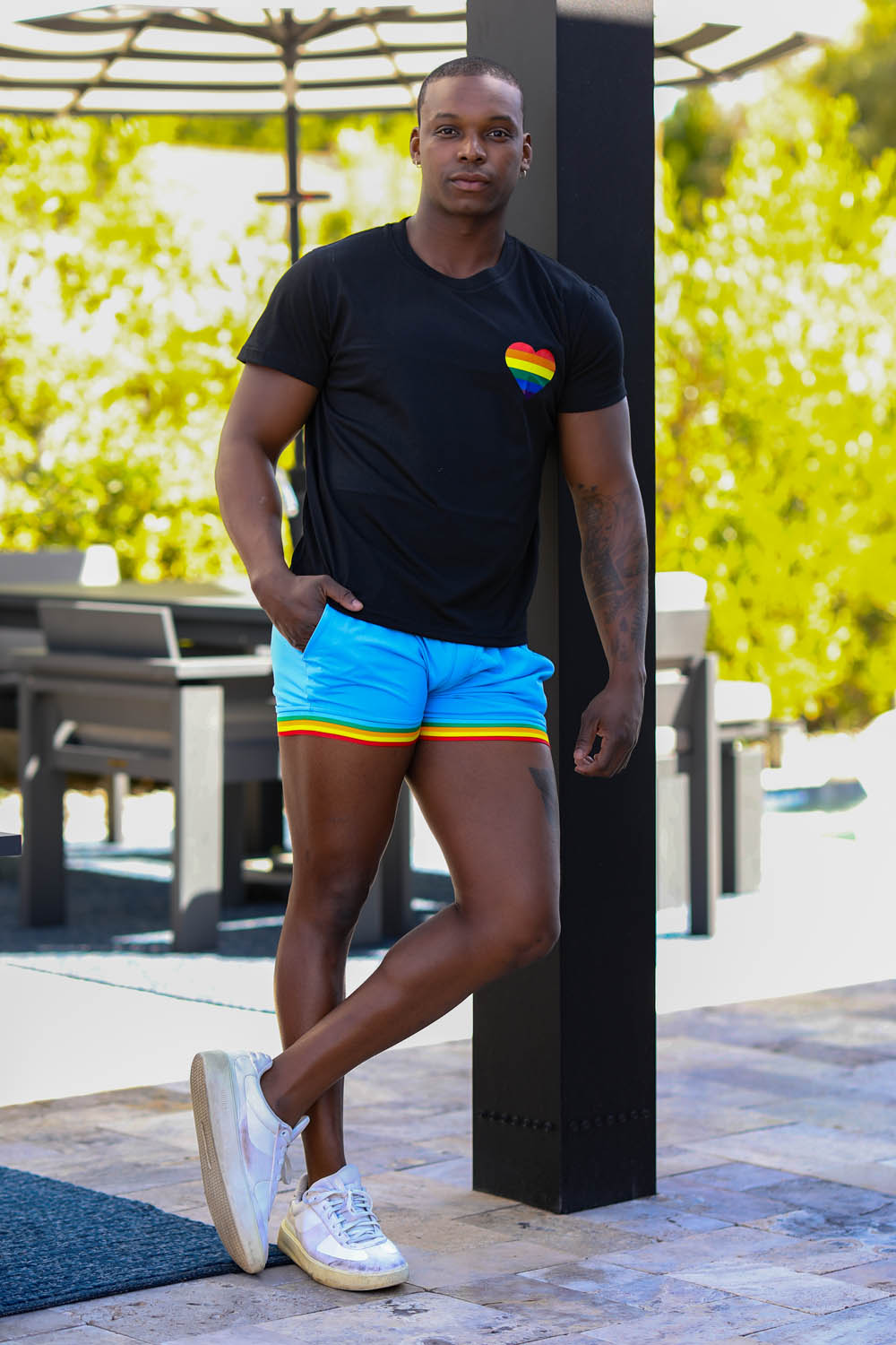 The Flaming Thighs Rainbow Shorts
