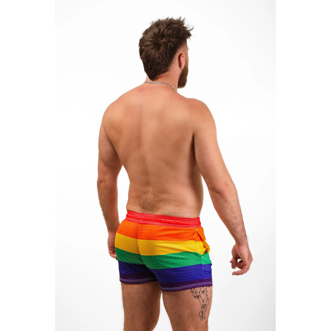 Sun’s Out, Buns Out Rainbow Shorts