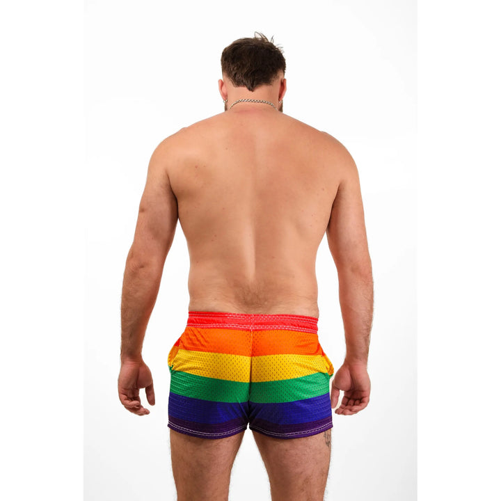 Sun’s Out, Buns Out Rainbow Shorts
