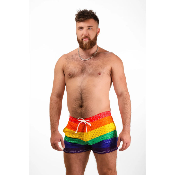 Sun’s Out, Buns Out Rainbow Shorts